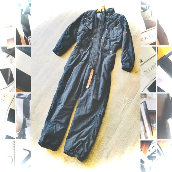 BOGNER | XL | Sport Black Vintage Men’s Ski Suit Pants Snow Jacket Leather Belt - Picture 4 of 14